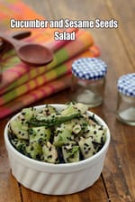 Cucumber and Sesame Seeds Salad recipe, Kakdi Til Salad, healthy Indian Cucumber Sesame Salad