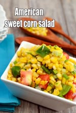 American sweet corn salad | Indian style American sweet corn salad |  sweet corn veg salad recipe |