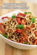 bean sprouts salads in chilli peanutÂ dressing recipe | Thai bean sprouts saladÂ recipe |