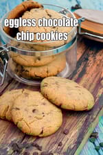 eggless chocolate chip cookies recipe | Indian style | Vegetarian |