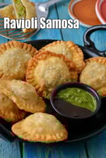 Ravioli Samosa, Deep Fried Indian Starter recipe