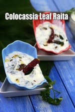 Colocassia Leaf Raita | Healthy Arbi Ke Patte Raita | Alu Che Paan Raita |  Patra Raita |
