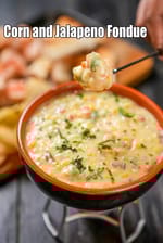 corn and jalapeno fondue recipe | cheesy corn Indian fondue | jalapeno corn dip |