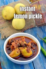 Lemon Pickle recipe, Indian Lemon Pickle, Instant Lemon Pickle