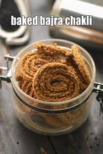 baked bajra chakli recipe | healthy Indian bajra  murukku  | kambu murukku |