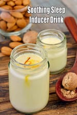 Soothing Sleep Inducer Drink | Golden Almond Moon Milk | Saffron-Spiced Sleep Aid |