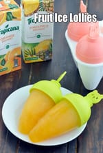 Fruit Ice Lollies Recipe | fruit popsicles children's summer snacks | quick frozen desserts |