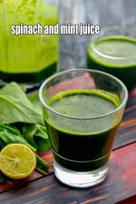 spinach and mint juice recipe | palak pudina drink | Vitamin A, Iron rich juice |