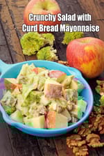 Crunchy Salad with Curd Bread Mayonnaise recipe
