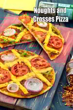 Noughts and Crosses Pizza recipe, Step by Step recipes for Kids