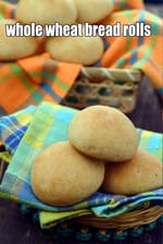 whole wheat bread rolls recipe | eggless 100% whole wheat dinner rolls |
