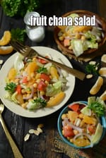 fruit chana salad recipe |Â healthy kabuli chana salad | Indian fruit, vegetable and Â chana salad |