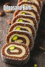 Dilpasand Barfi | dry fruit barfi | combination of  anjeer, cashew and pista barfi |