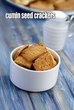 cumin seed crackers recipe | healthy Indian cracker | jeera biscuit |