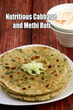Nutritious Cabbage and Methi Roti recipe