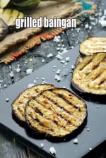 grilled baingan recipe | Indian grilled eggplant | spice roasted aubergine | healthy |