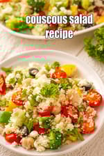 couscous salad recipe |  Mediterranean couscous salad | healthy Indian style couscous salad |