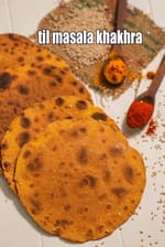 til masala khakhra recipe | healthy Gujarati khakhra | spicy sesame wheat khakhra |