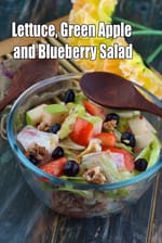 Lettuce, Green Apple and Blueberry Salad |  Indian style salad with caramelised walnut | green apple salad |