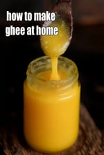 how to make ghee at home recipe | how to make ghee from milk, milk cream, white butter |