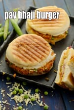 pav bhaji burger recipe | Indian style pav bhaji burger |