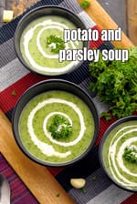 Potato and parsley soup | Indian style parsley potato soup| creamy potato parsley soup |