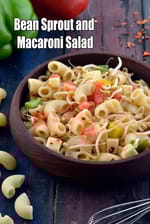 Bean Sprout and Macaroni Salad | Indian Style Macaroni Bean Salad |  Cheesy Bean Sprout Pasta Salad |