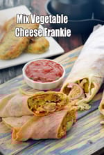 Mixed Veg Cheese Frankie | Veg Cheese Frankie Wrap | Indo-Chinese Veg Frankie |