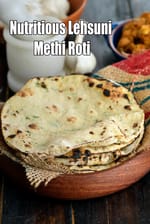lehsuni methi roti recipe | garlic methi roti | healthy heart, diabetic roti |