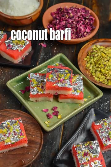 नारियल बर्फी बनाने की विधि (नारियल बर्फी)