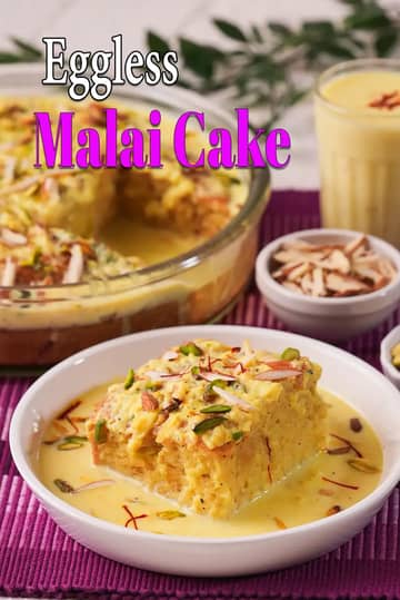 Â Eggless Malai Cake Recipeâ Recipe
