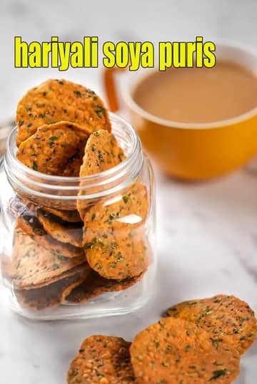 Hariyali Soya Puris Recipe