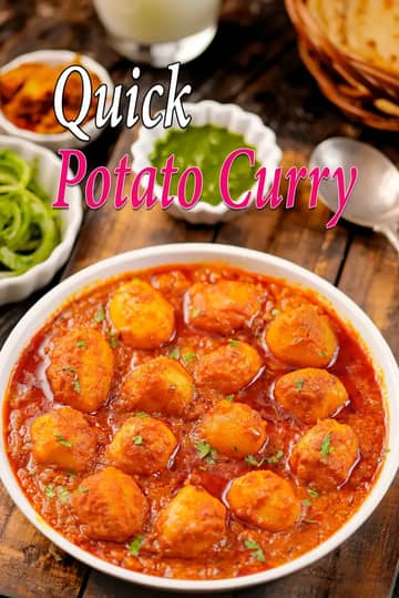 Quick Potato Curry Recipe (Pressure Cooker Aloo Sabzi)