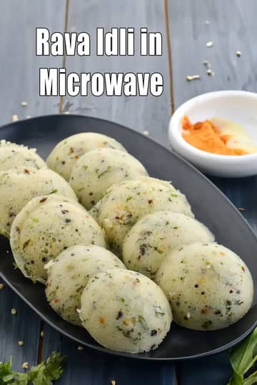 Rava Idli ( Microwave ) Recipe (Microwave Sooji Idli)