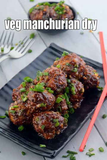 Veg Manchurian Dry Recipe (Chinese Dry Manchurian)