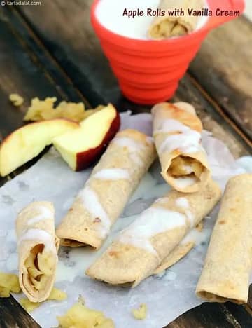 Apple Rolls With Vanilla Cream Recipe