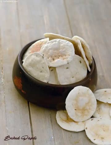 Baked Papdi ( Microwave ) Recipe