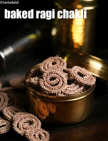 Baked Ragi Chakli Recipe (Healthy Indian Ragi Murukku)