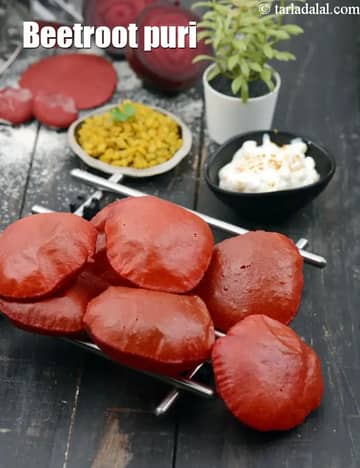 Beetroot Puri Recipe (Indian Beetroot Poori)