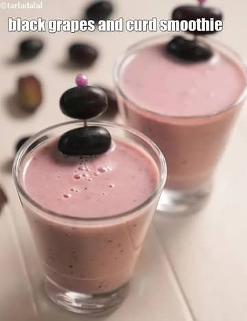 Indian Black Grape Curd Smoothie Recipe