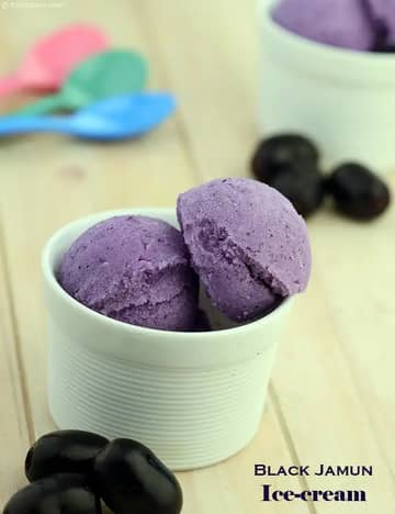 Black Jamun Ice - Cream Recipe (Indian Diabetic Recipes)