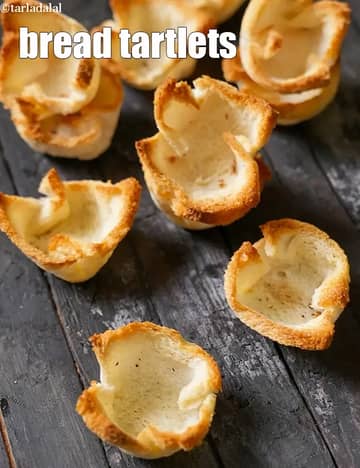 Bread Tartlets Recipe (Indian Style Bread Tartlets)
