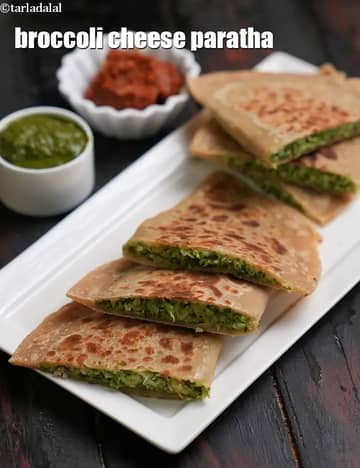 Broccoli Cheese Paratha Recipe
