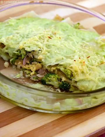 Broccoli Crepes With Mexican Green Sauce Recipe