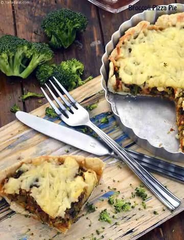 Broccoli Pizza Pie Recipe (Italian Recipes)
