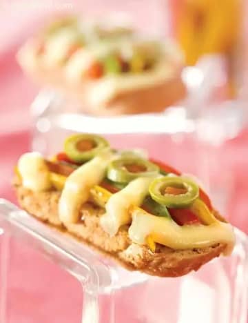 Caramelised Capsicum Crostini ( Diabetic ) Recipe
