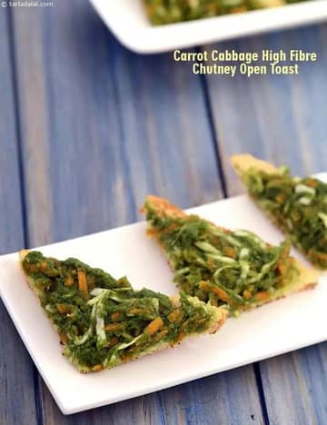 Carrot And Cabbage High Fibre Chutney Open Toast Recipe