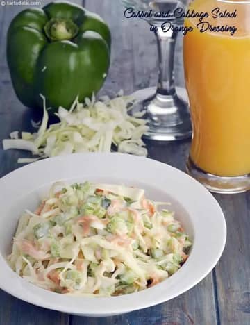 Carrot And Cabbage Salad In Orange Dressing Recipe
