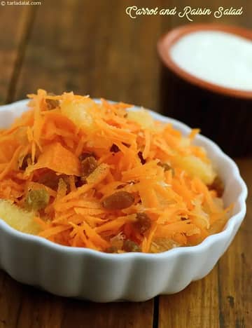 Carrot And Raisin Salad Recipe (Vegetarian Recipes)
