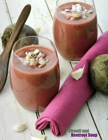 Chawli And Beetroot Soup Recipe